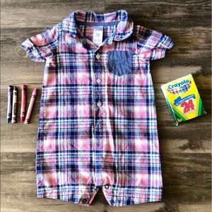 Carter’s Plaid Romper size 12M